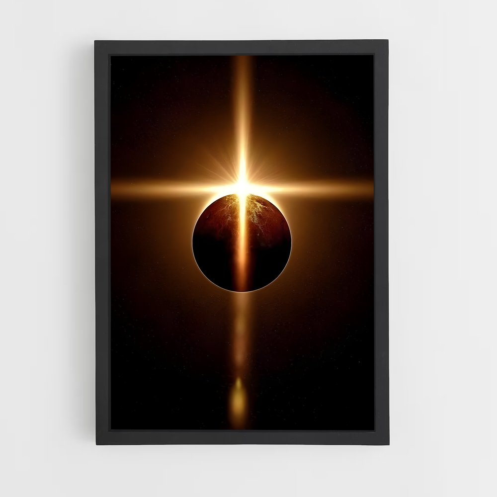 Poster magnifique éclipse partielle – affiche Univers (vue 2)